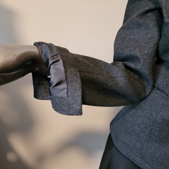 NICOLE BENISTI VINTAGE BLAZER BUTTON FRONT CLOSURE CHARCOAL GRAY WOMENS SMALL - Picture 7 of 14